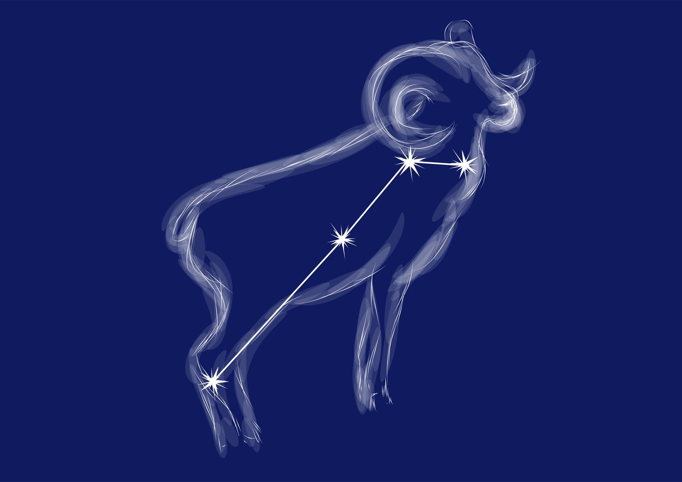 Ilustración de la constelación de Aries.