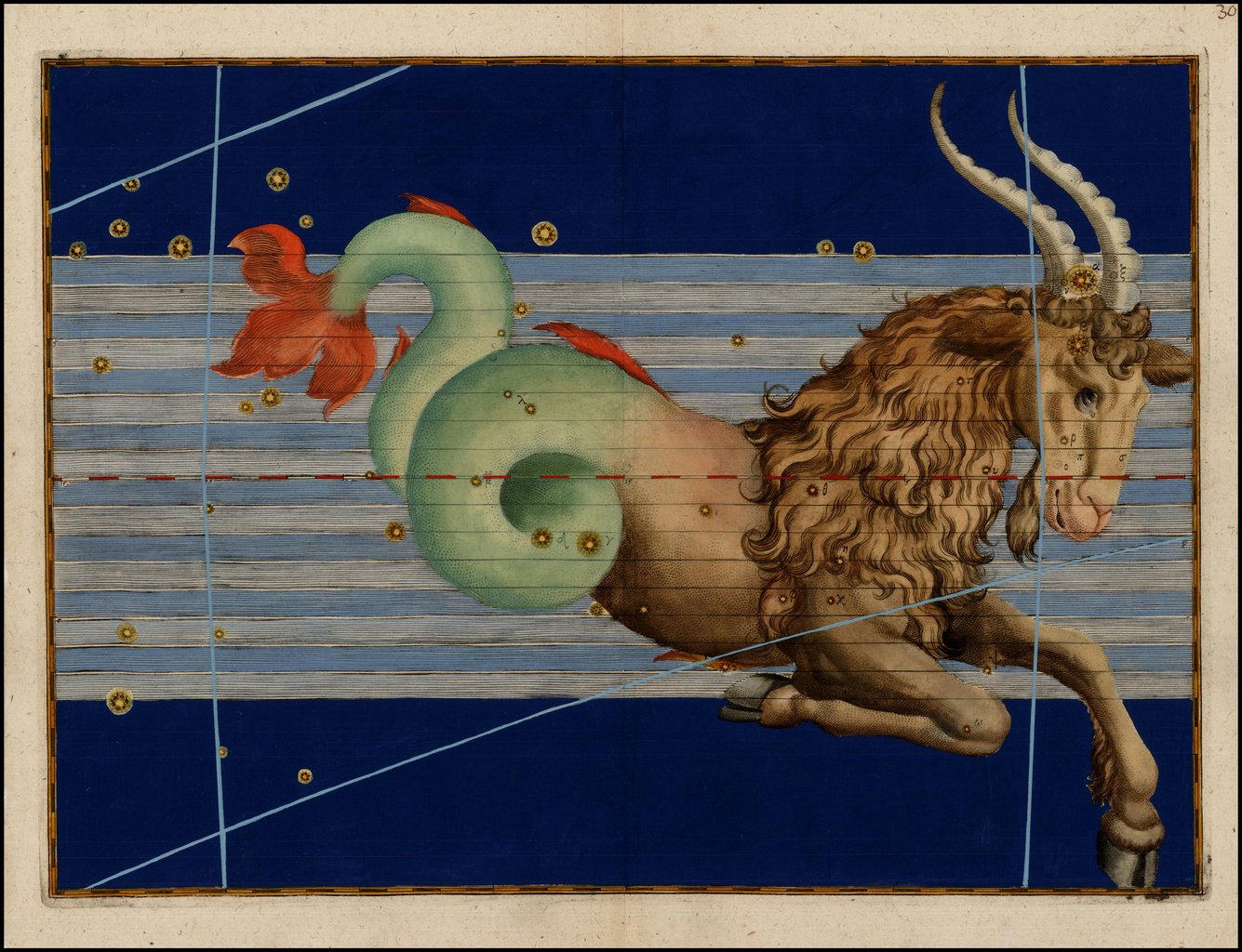 El signo de Capricornio de Johann Bayer.