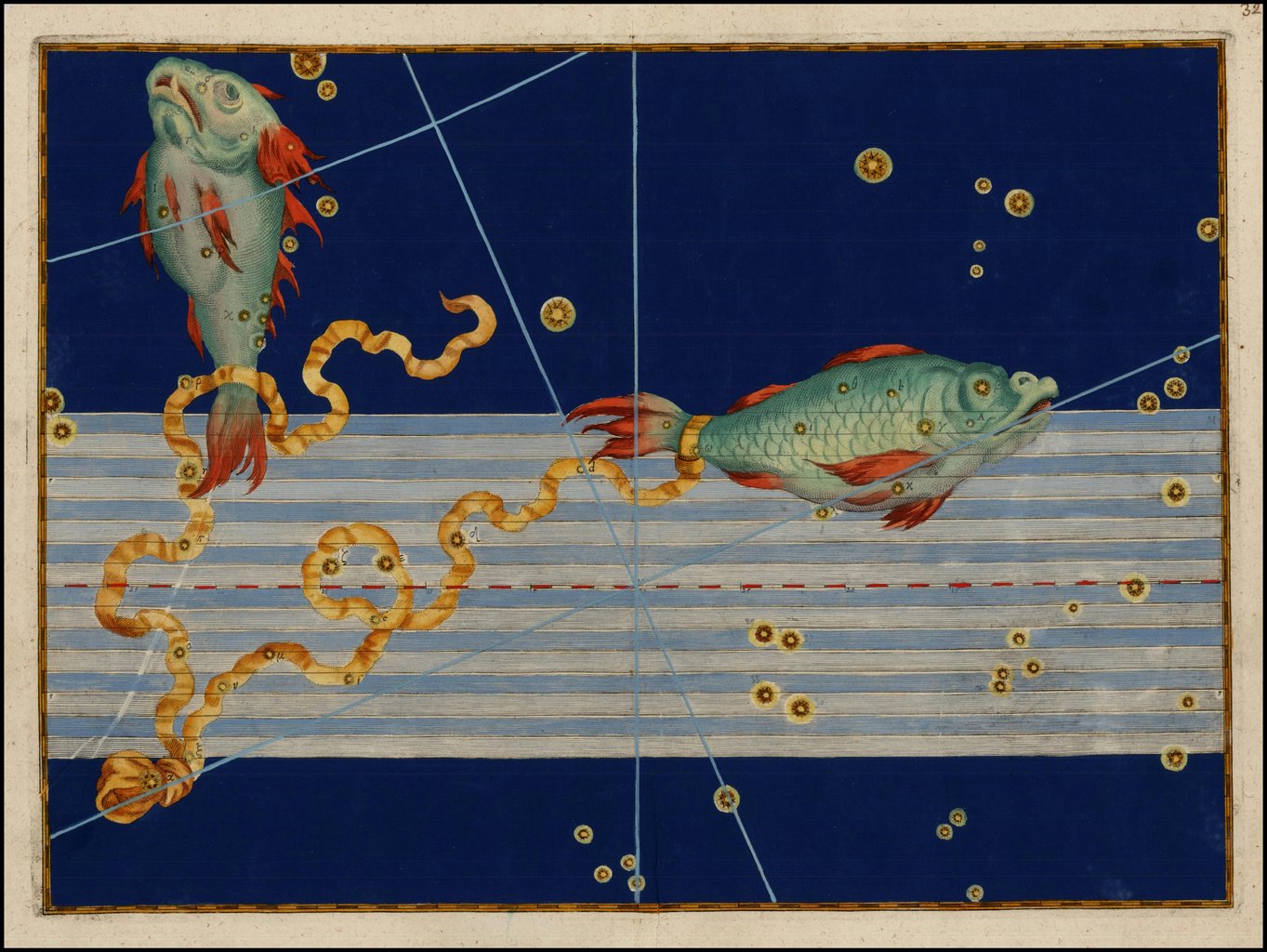 El signo de Piscis de Johann Bayer.