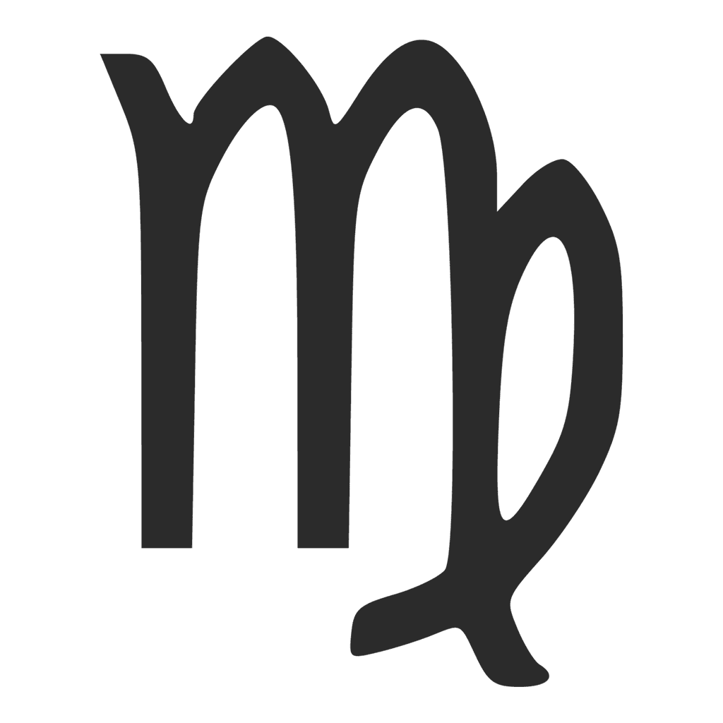 El símbolo de Virgo está formado por una “m” con un tercer arco que se pliega sobre sí mismo formando un lazo.