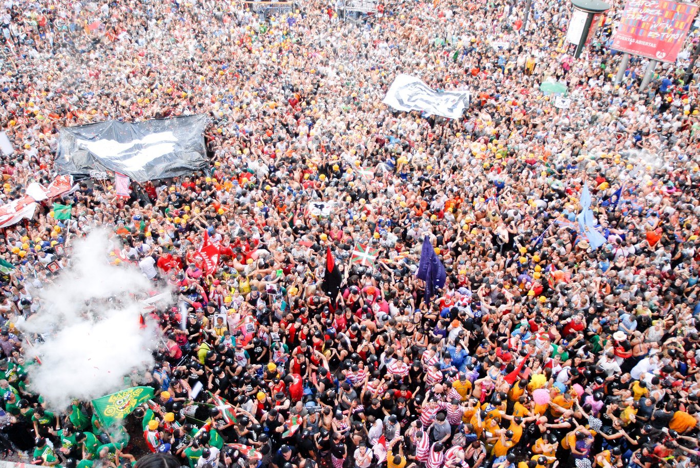 Inauguración con el txupinazo de la Semana Grande de Bilbao, 2011