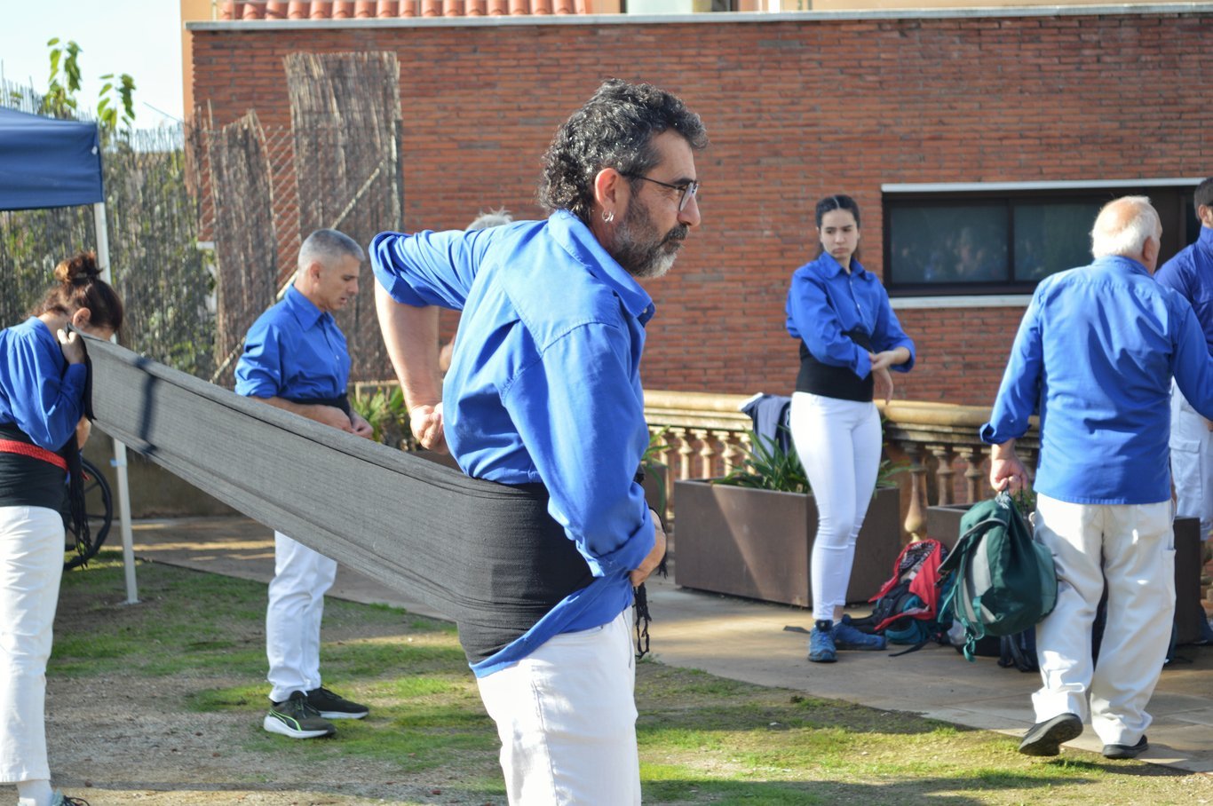 Castellers d'Esplugues a les festes de Sant Just.