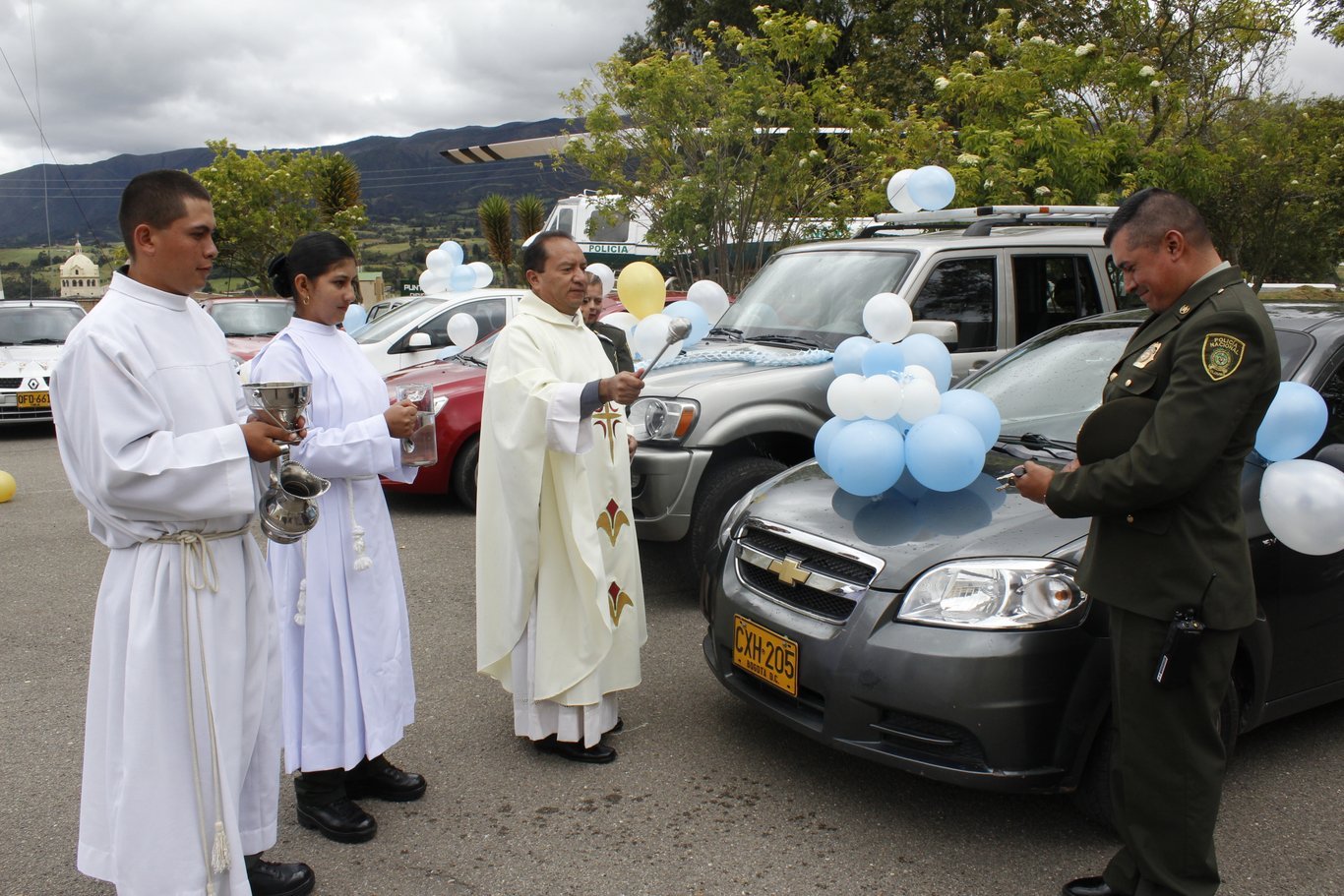 Celebración día de la Virgen del Carmen Escuela Rafael Reyes (Policía Nacional de los colombianos).