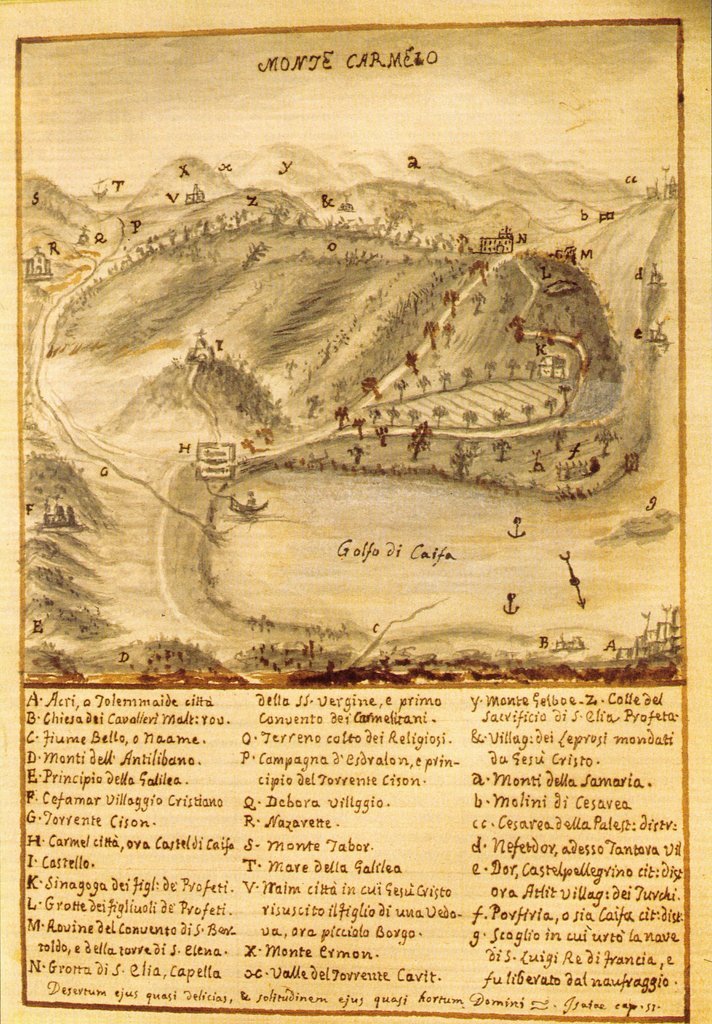 El monte Carmelo y el golfo de Haifa.