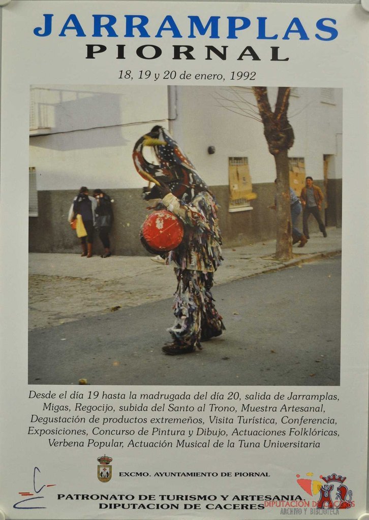 Cartel promocional de Jarramplas en Piornal de 1992