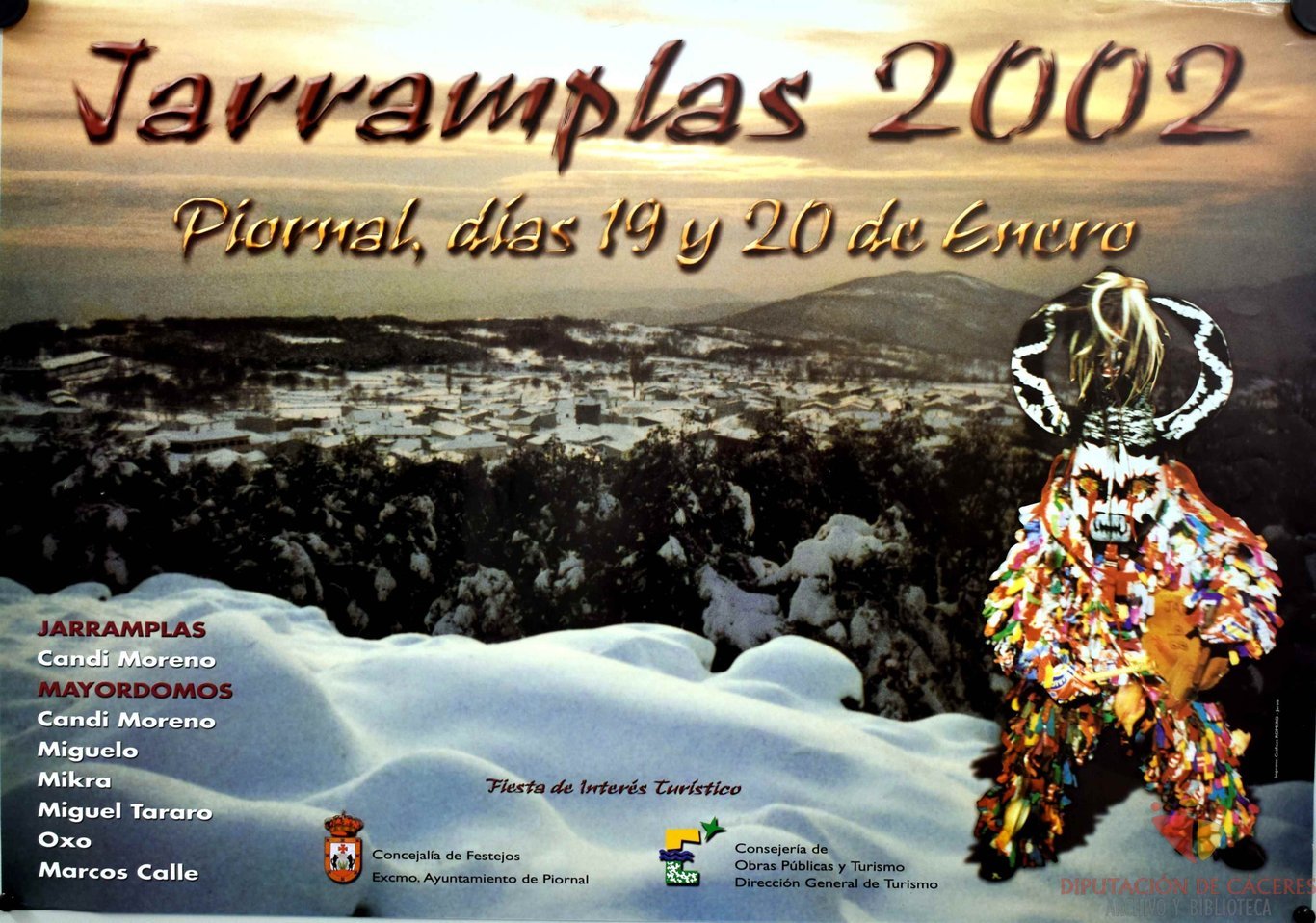 Cartel promocional de Jarramplas en Piornal de 2002