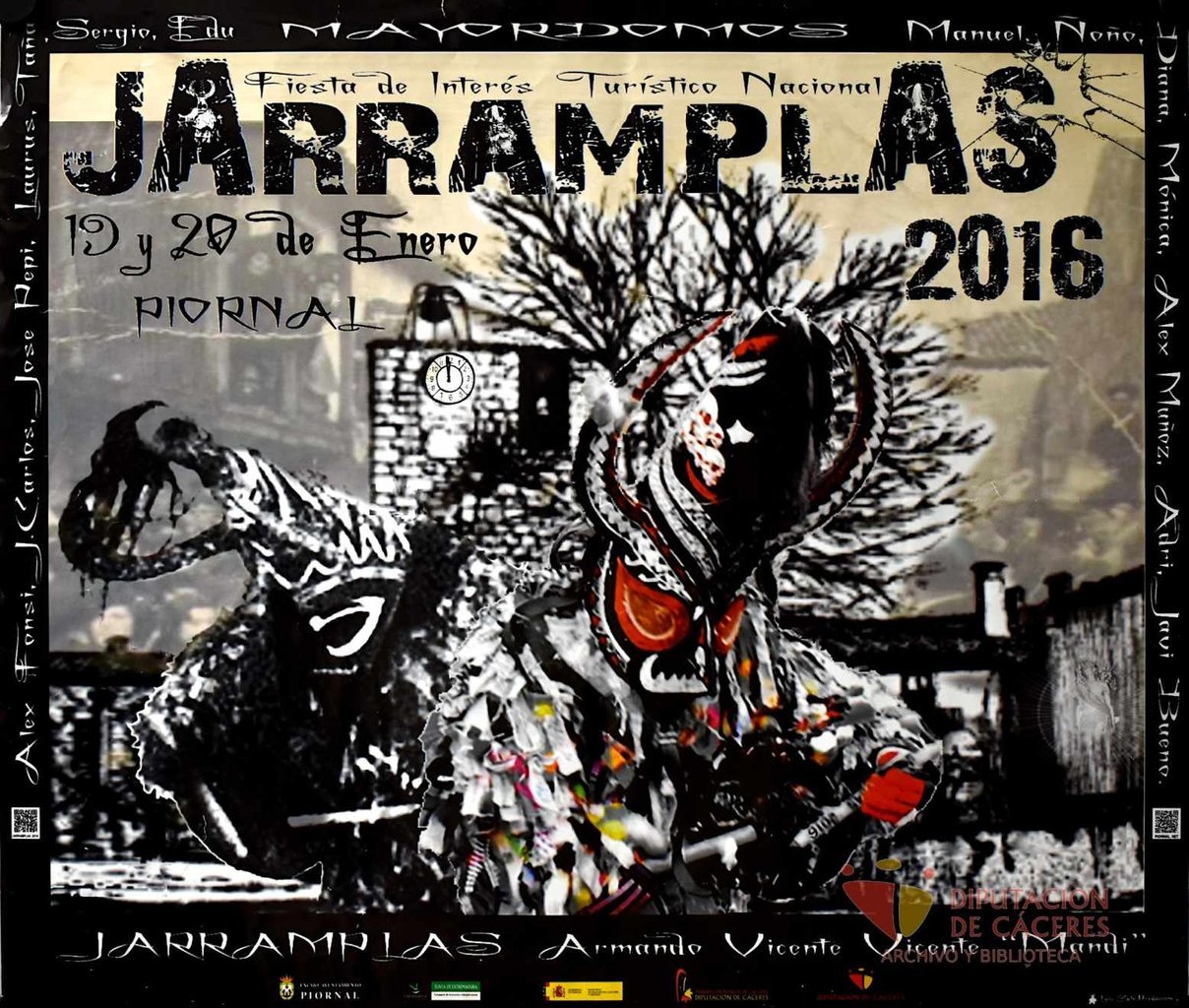 Cartel promocional de Jarramplas en Piornal de 2016