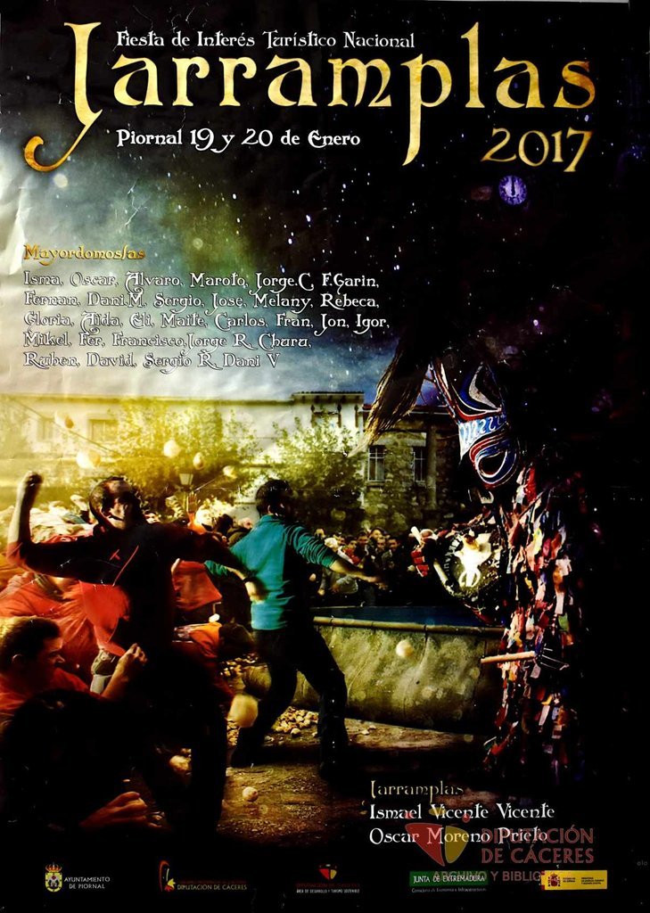 Cartel promocional de Jarramplas en Piornal de 2017