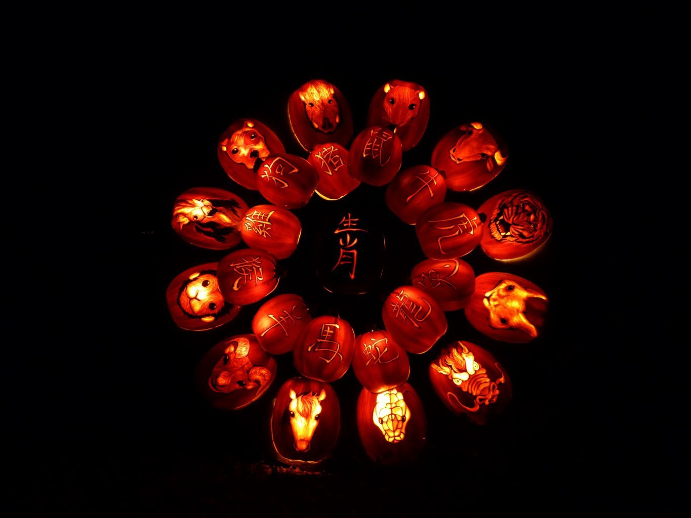 Los 12 signos astrológicos chinos.