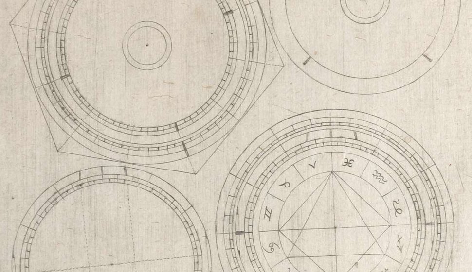 Ilustraciones de 1614 para la realización de cartas astrales.