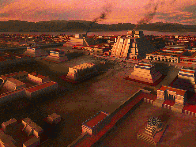 Tenochtitlan, capitale de la impero azteco