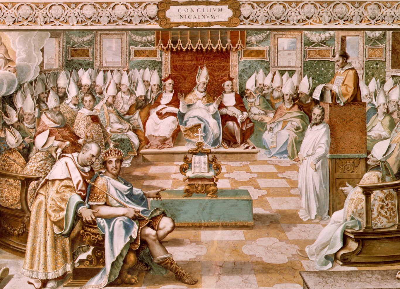 El concilio de Nicea, de Cesare Nebbia. Biblioteca Vaticana.