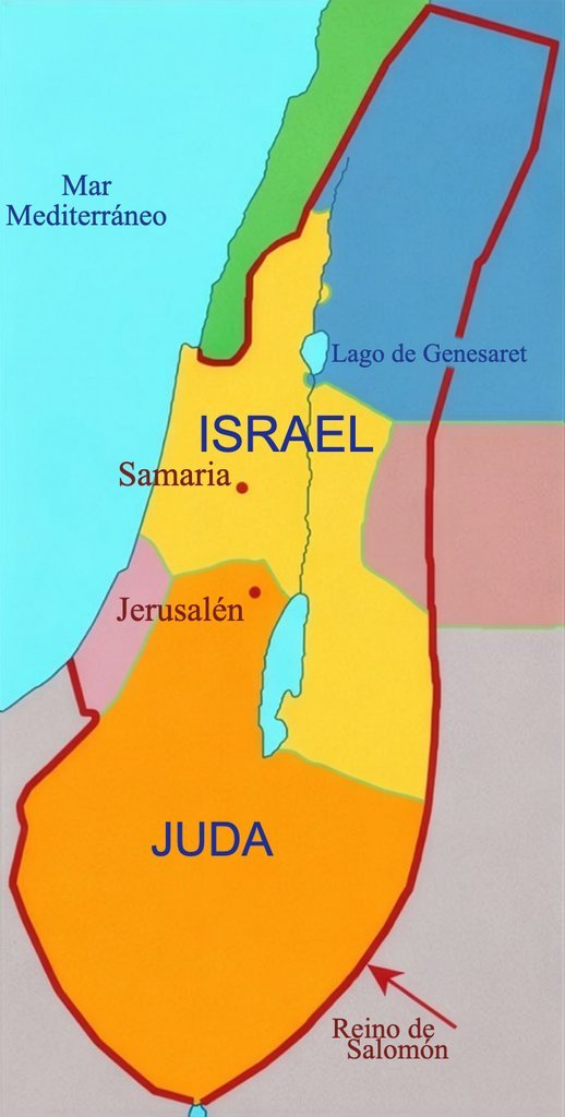 El reino de Israel a la morte del rey Salomone