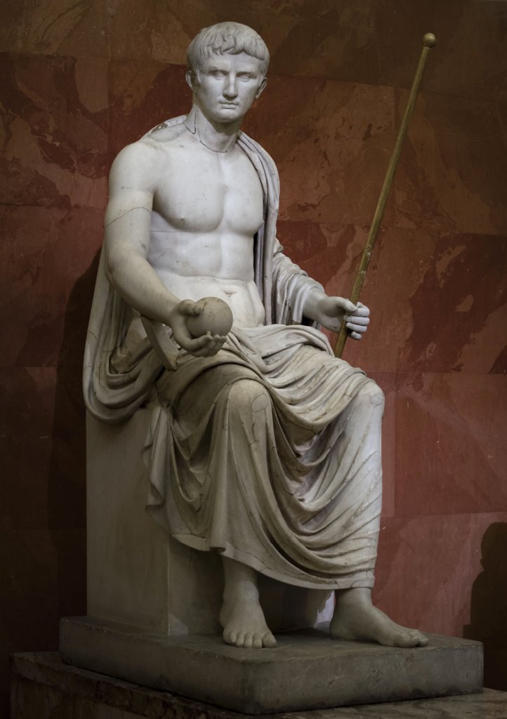 Augusto bajo los rasgos de Júpiter, fotografía tomada en el museo del Hermitage de San Petersburgo