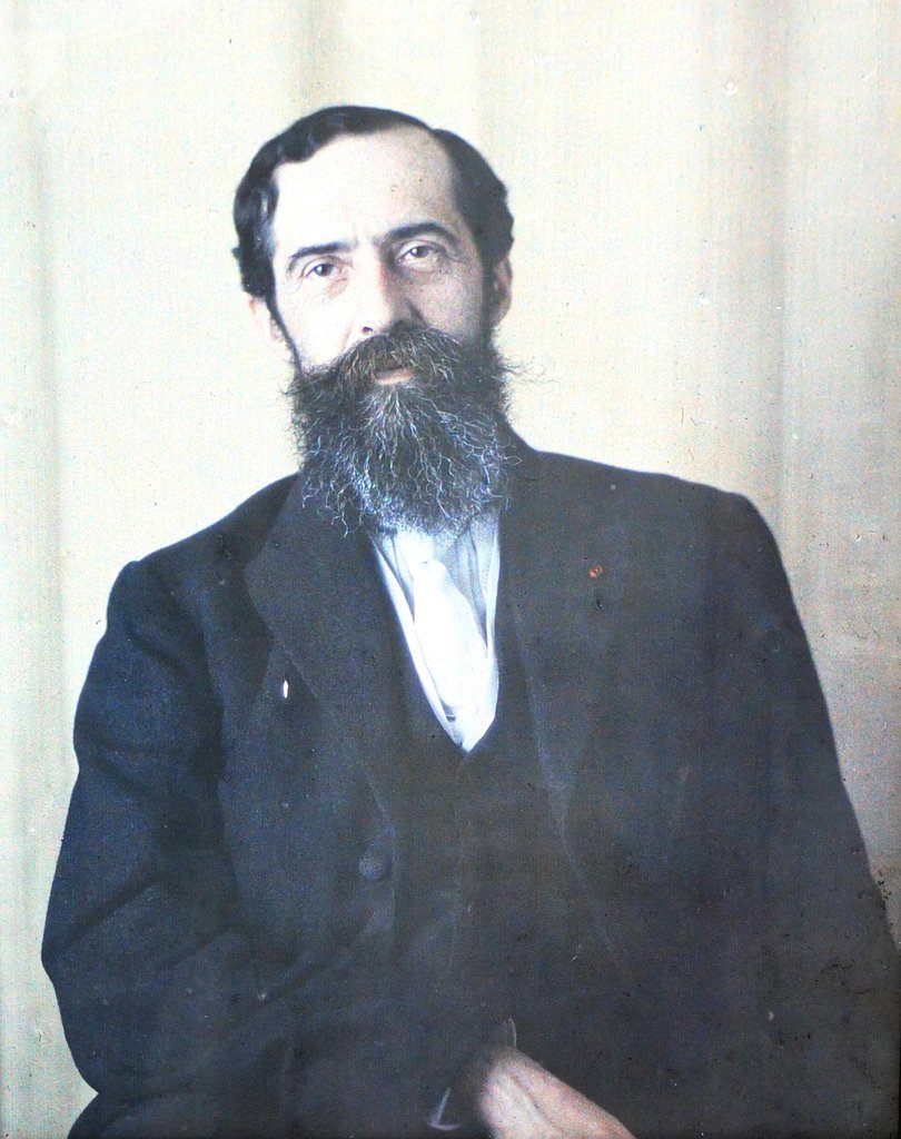 Retrato de André Honnorat (1868-1950), autocromo realizada da Auguste Léon en 1920
