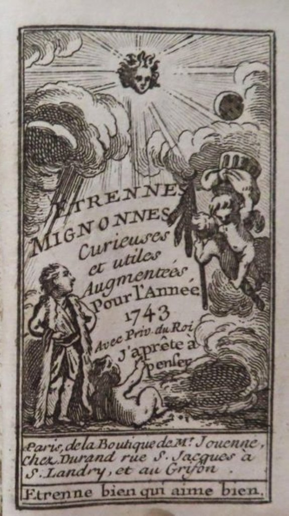 Étreynnes mignonnes, curieuses et utiles, aumentate per l'año 1743.