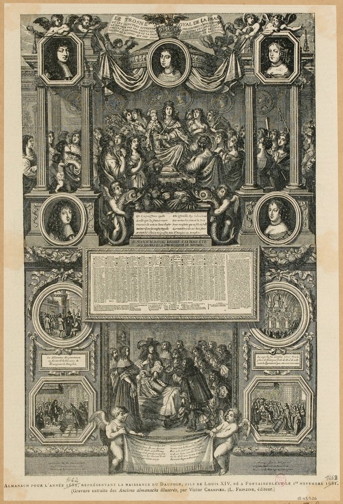 Almanacco per l'año 1662 / Nascita del Delfino / La milizia di Parigi a la Pace di Nimega