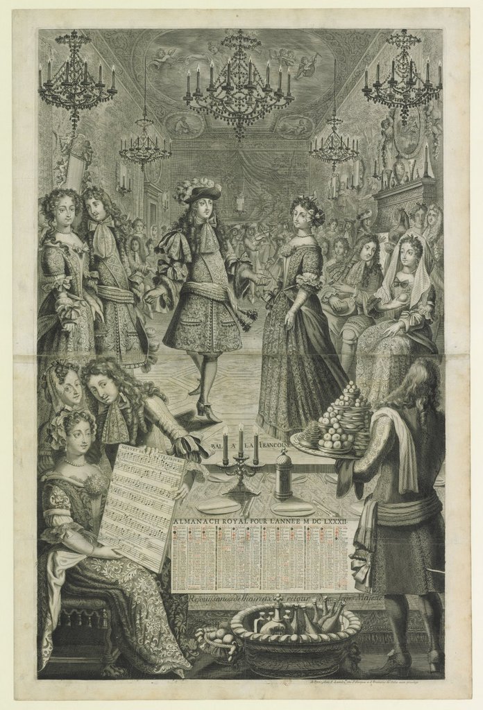 Menuet de Strasbourg: almanacco del 1682, conservado preysso la Bibliothèque nationale de France, Cabinet des Estampes