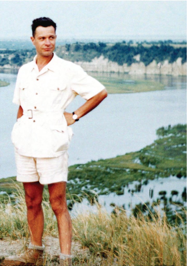 Jean de Heinzelin, en las rive del lago Edoardo, negli años 50
