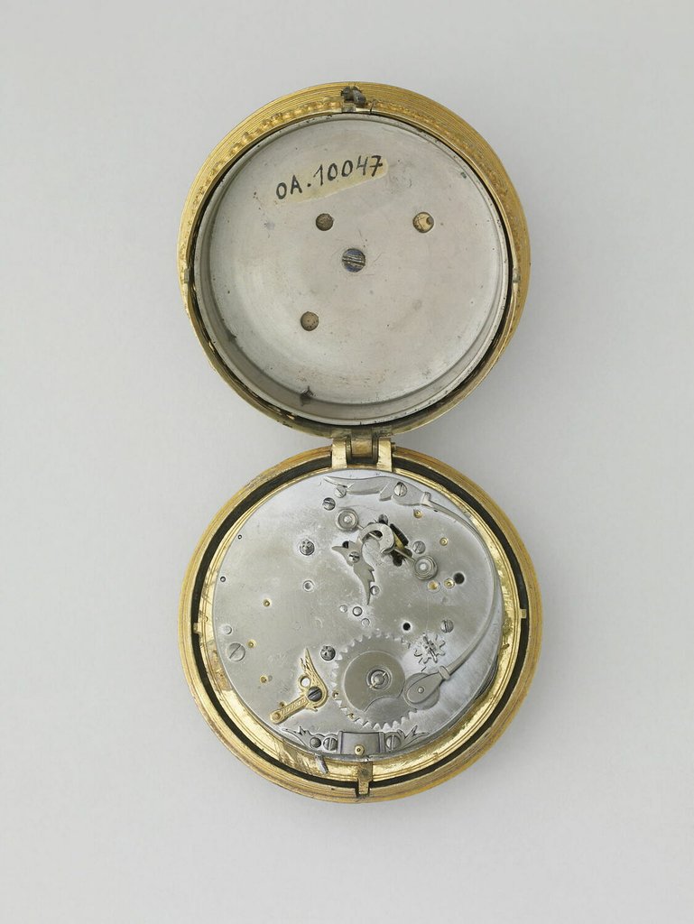 Interno de la orologio, dotato di un foliotto diritto e di uno stackfreyed, Alemania, aproximadamente 1550