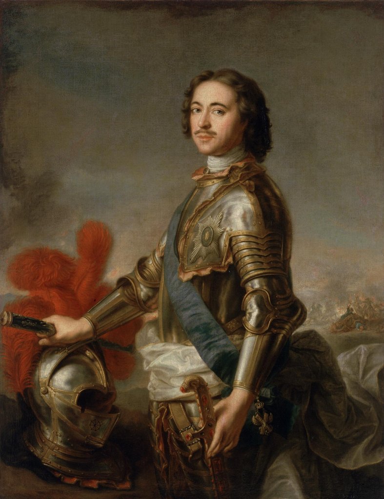 Retrato de Pedro I, en el museo del Hermitage, San Petersburgo