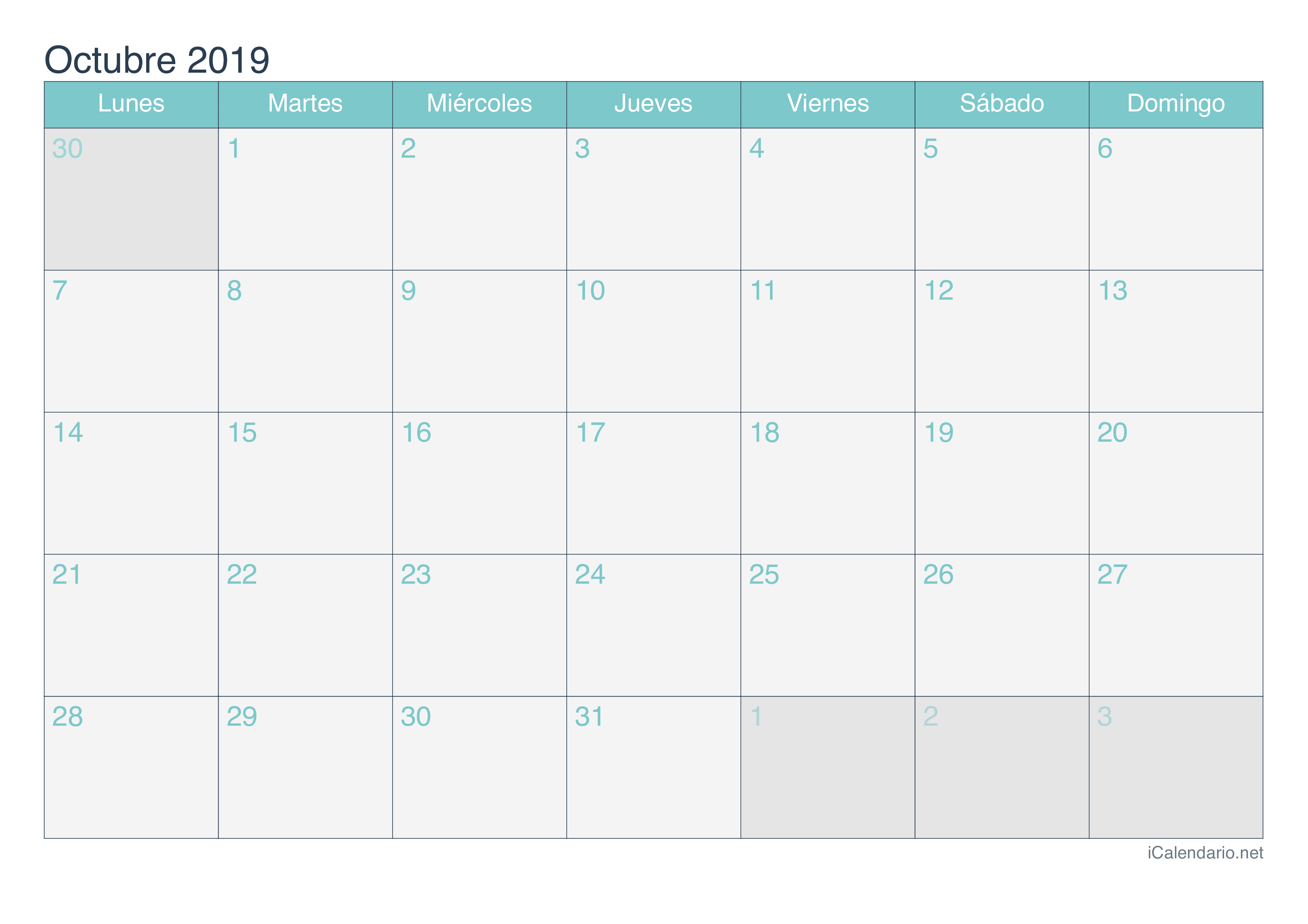 Calendario Octubre 2018 63ld Calendario Enero Calendario Para