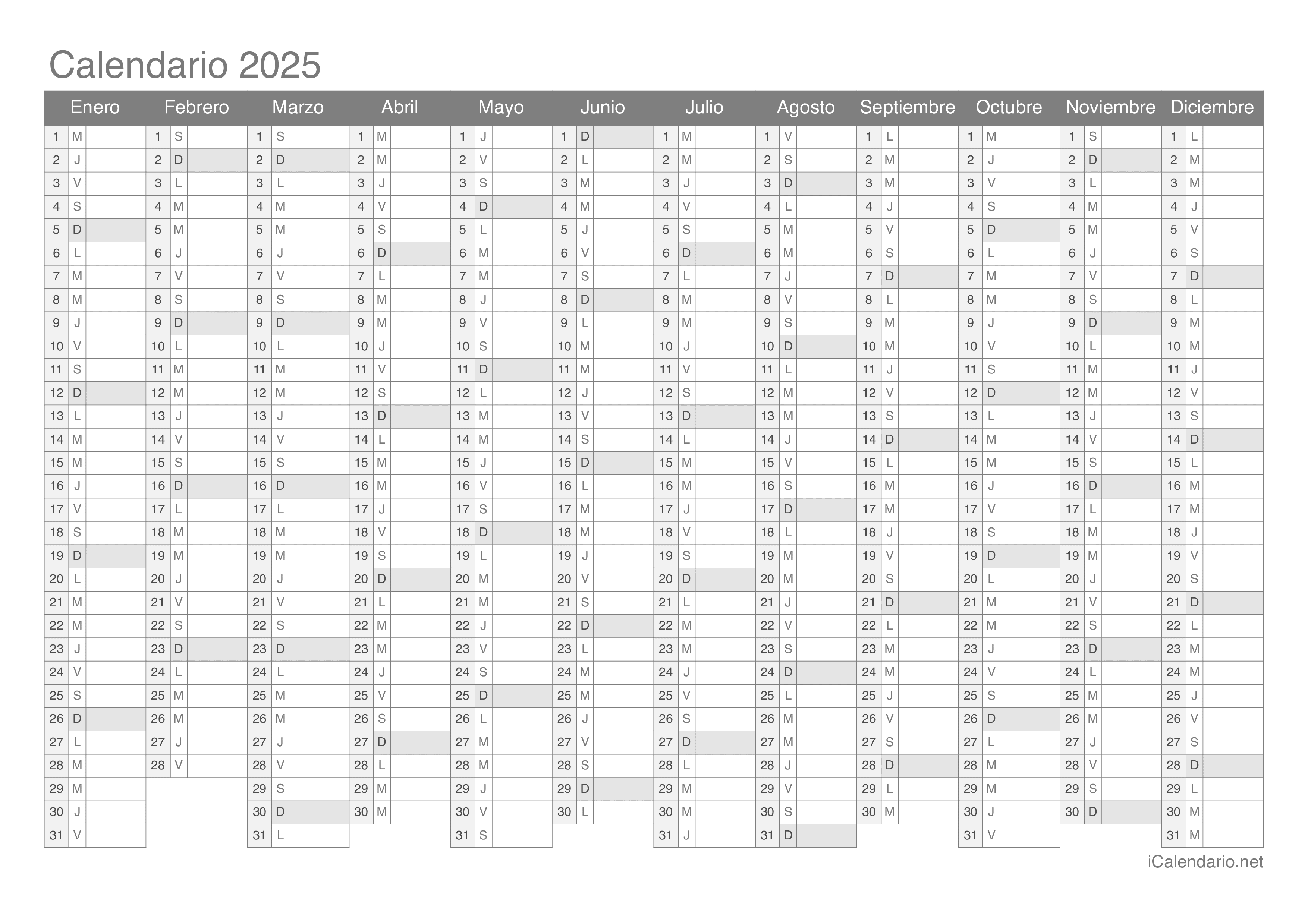 Icalendario 2025 Calendar 2025 Ireland Printable